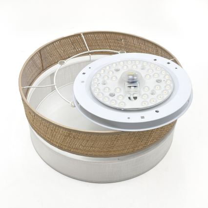 LED laelamp SIRJA BOHO LED/20W/230V 4000K Ø 35 cm beež/valge