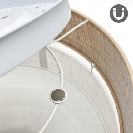 LED laelamp SIRJA BOHO LED/20W/230V 4000K Ø 35 cm beež/valge