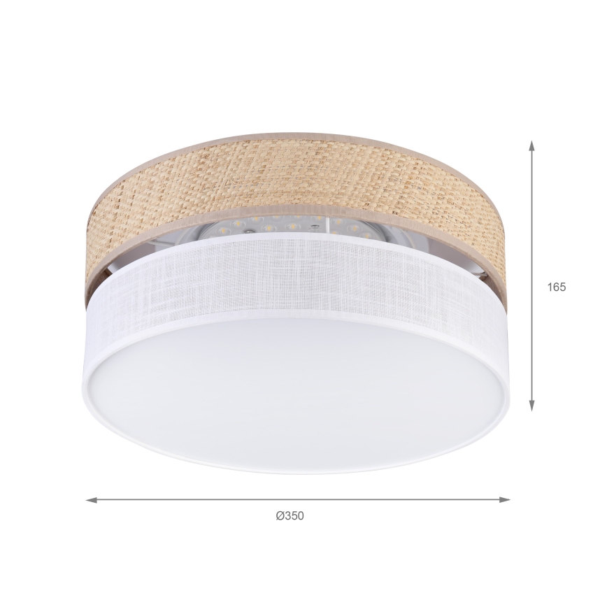 LED laelamp SIRJA BOHO LED/20W/230V 4000K Ø 35 cm beež/valge