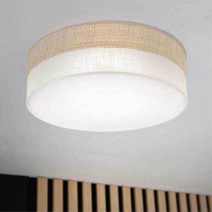 LED laelamp SIRJA BOHO LED/36W/230V 4000K, läbimõõt 45 cm, beež/kreemjas