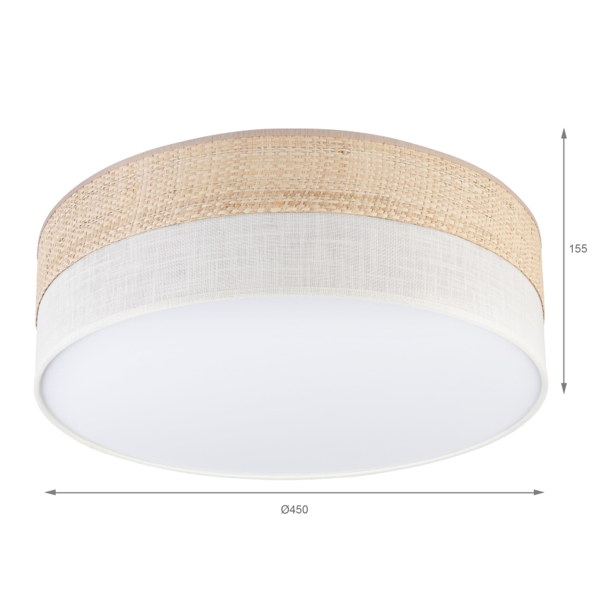 LED laelamp SIRJA BOHO LED/36W/230V 4000K, läbimõõt 45 cm, beež/kreemjas