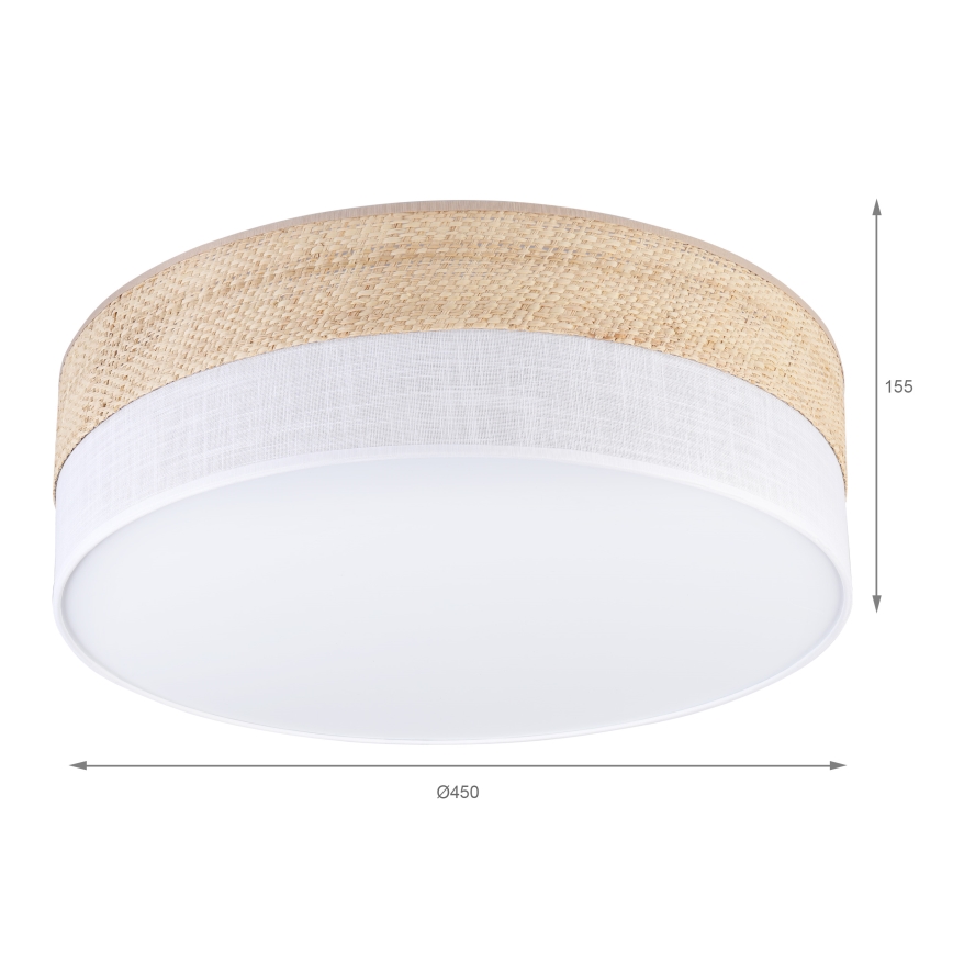 LED laelamp SIRJA BOHO LED/36W/230V 4000K läbimõõt 45 cm beež/valge