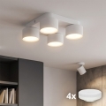 LED laelamp SPACE 4xGX53/15W/230V valge