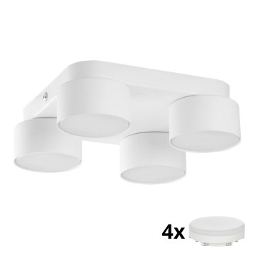 LED laelamp SPACE 4xGX53/15W/230V valge