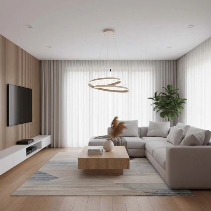 LED-laelühter kaabliga CASHMERE LED/75W/230V Ø 60 cm, valge