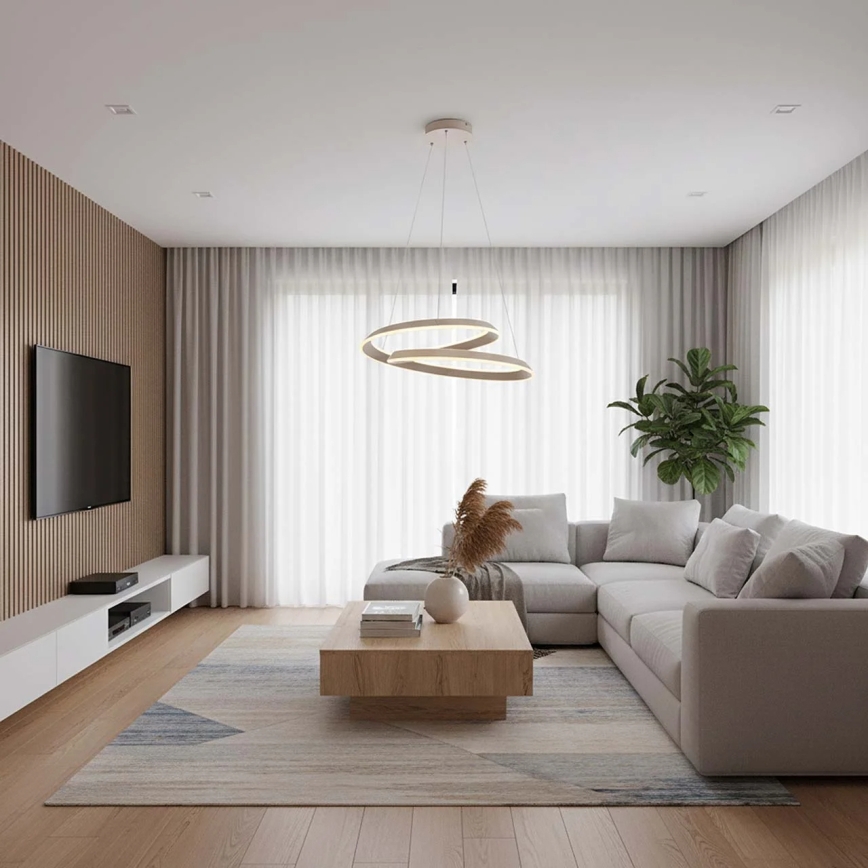LED-laelühter kaabliga CASHMERE LED/75W/230V Ø 60 cm, valge