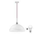 LED laelühter kaablil 1xE27/60W/230V valge/punane