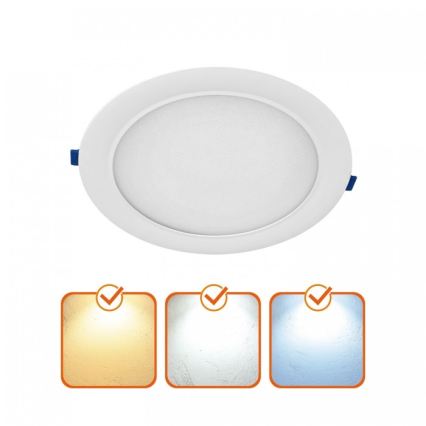 LED laesse paigaldatav valgusti SIGARO LED/24W/230V 3000/4000/6500K läbimõõt 22 cm valge