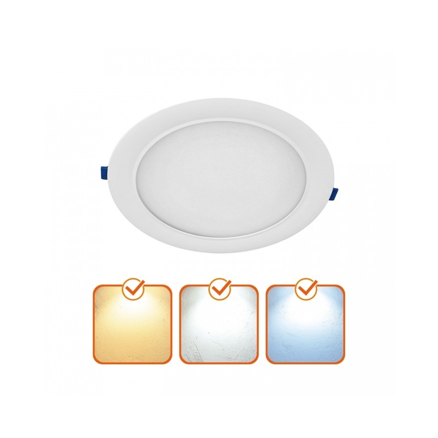 LED laesse paigaldatav valgusti SIGARO LED/24W/230V 3000/4000/6500K läbimõõt 22 cm valge