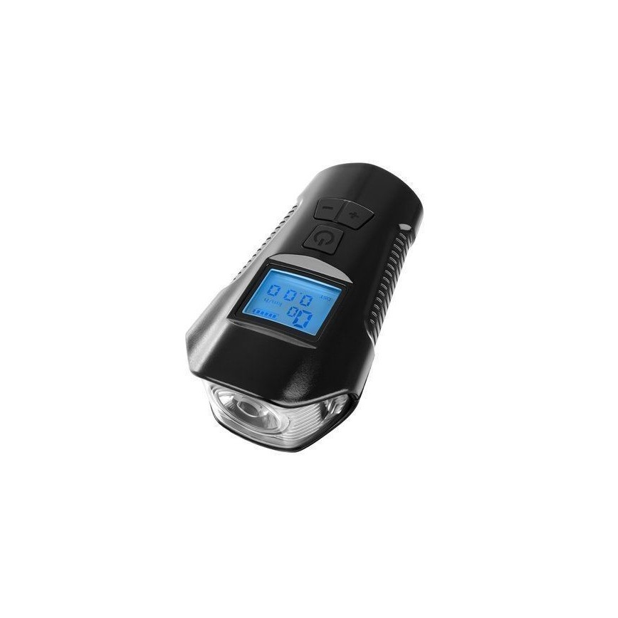 LED Laetav jalgratta taskulamp loenduri ja kellaga LED/1500 mAh IP65