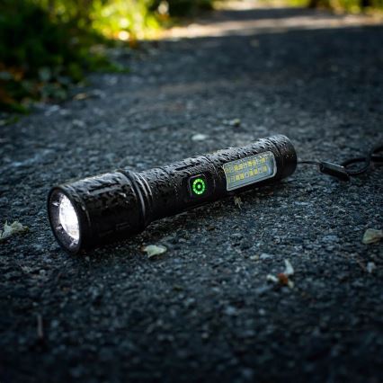 LED reguleeritav laetav taskulamp punase valgusega LED/5W/5V IPX4 260 lm 2000 mAh