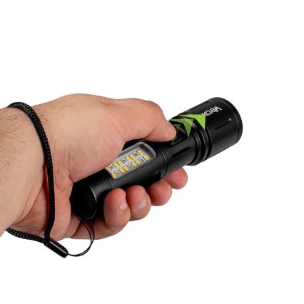 LED reguleeritav laetav taskulamp punase valgusega LED/5W/5V IPX4 260 lm 2000 mAh