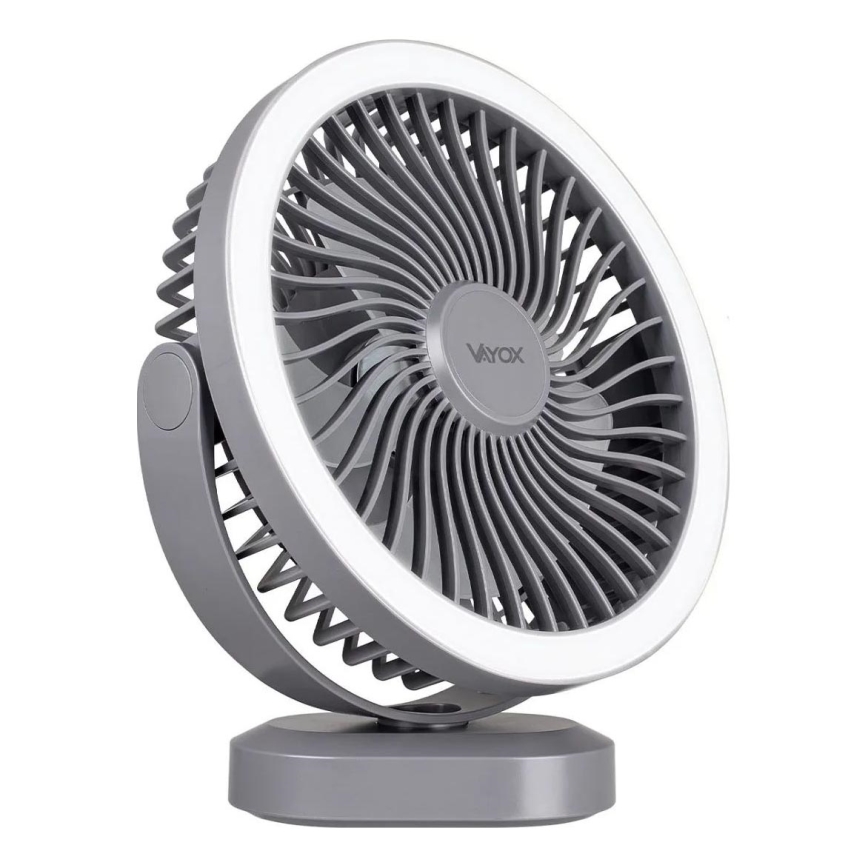 LED Laetav laud ventilaator koos LED valgustusega LED/3W/5V USB 2400 mAh hall