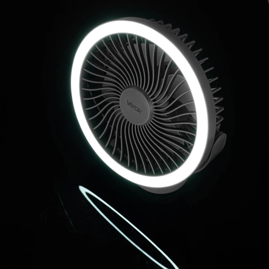LED Laetav laud ventilaator koos LED valgustusega LED/3W/5V USB 2400 mAh hall