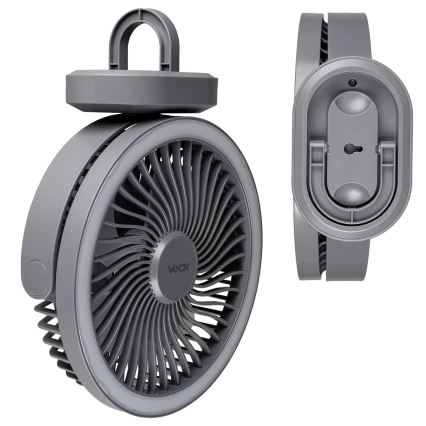 LED Laetav laud ventilaator koos LED valgustusega LED/3W/5V USB 2400 mAh hall