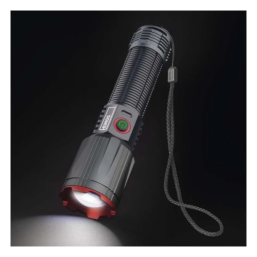 LED laetav metall taskulamp LED/5V 3000 läikiv 5000 mAh IP43