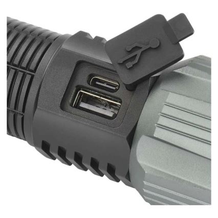 LED laetav metall taskulamp LED/5V 3000 läikiv 5000 mAh IP43