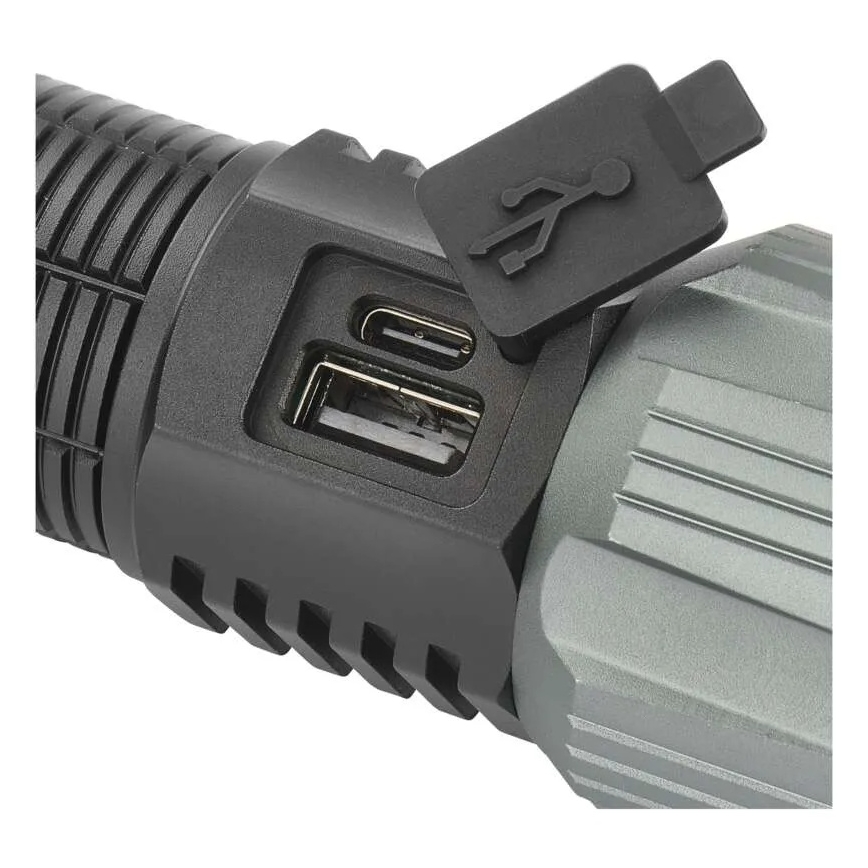 LED laetav metall taskulamp LED/5V 3000 läikiv 5000 mAh IP43