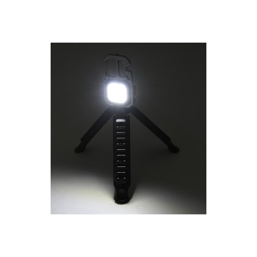 LED Laetav multifunktsionaalne taskulamp alusega LED/USB-C 400 mAh
