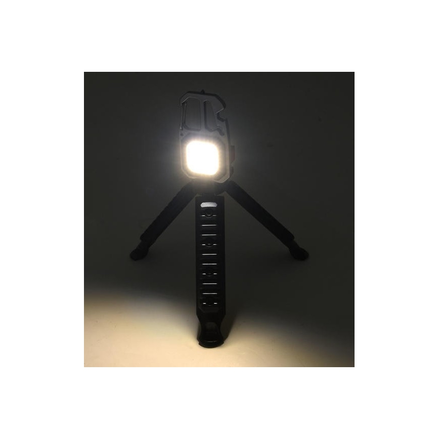 LED Laetav multifunktsionaalne taskulamp alusega LED/USB-C 400 mAh