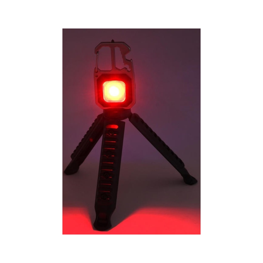 LED Laetav multifunktsionaalne taskulamp alusega LED/USB-C 400 mAh