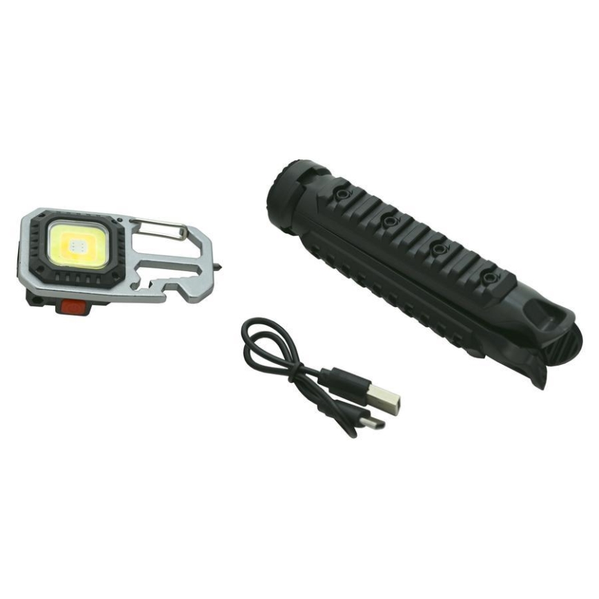 LED Laetav multifunktsionaalne taskulamp alusega LED/USB-C 400 mAh