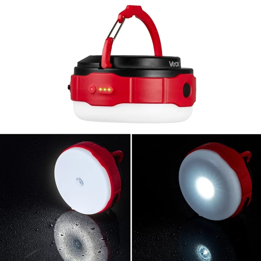 LED Hämardatav laetav päikesepaneeliga taskulamp akupanga funktsiooniga LED/3W/5V 3000/4000/6500K IPX6 500 läikiv 2000 mAh