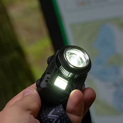 LED Hämardatav laetav pealamp anduriga ja punase tulega LED/6W/5V/3xAAA IP44 500 läikiv 1200 mAh