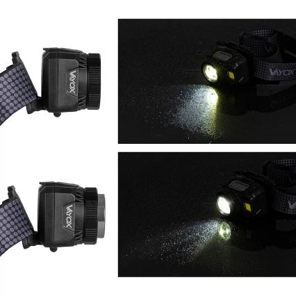 LED Hämardatav laetav pealamp anduriga ja punase tulega LED/6W/5V/3xAAA IP44 500 läikiv 1200 mAh