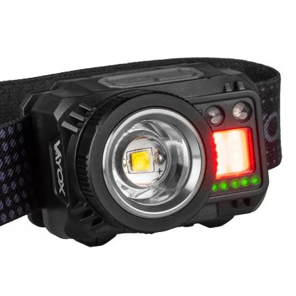 LED Hämardatav laetav pealamp anduriga ja punase tulega LED/6W/5V/3xAAA IP44 500 läikiv 1200 mAh