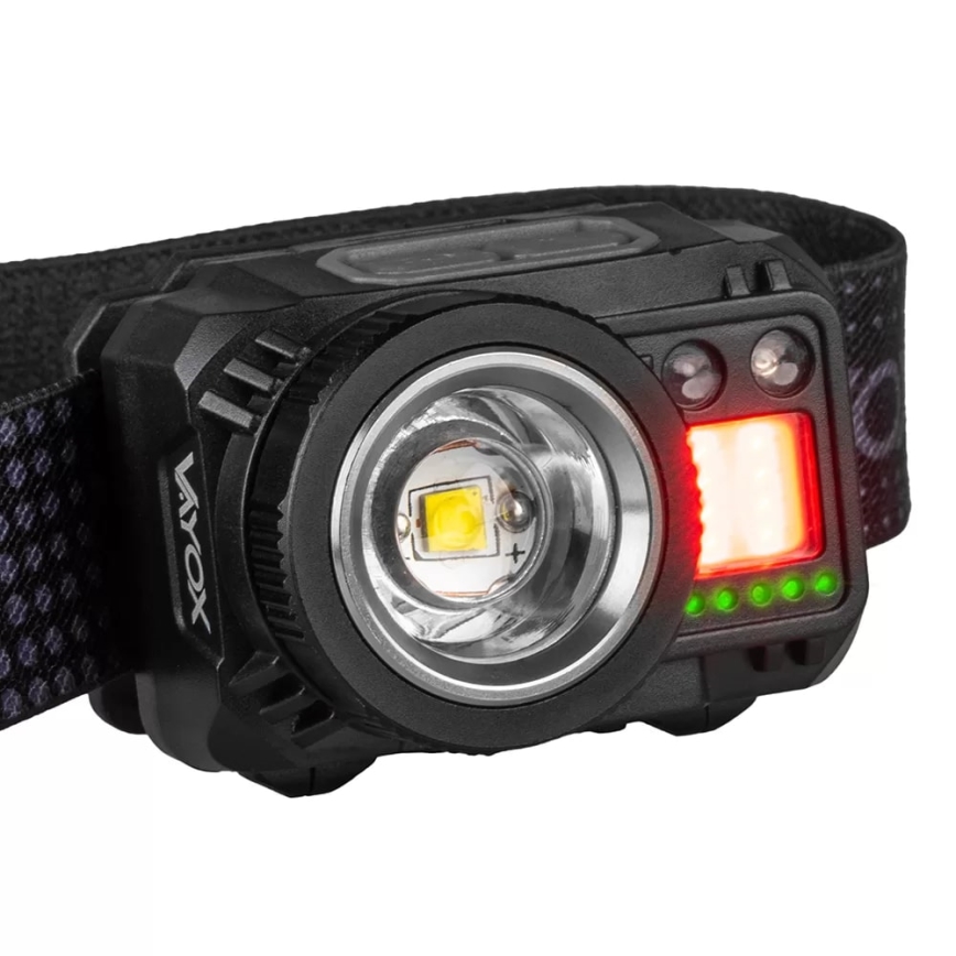 LED Hämardatav laetav pealamp anduriga ja punase tulega LED/6W/5V/3xAAA IP44 500 läikiv 1200 mAh