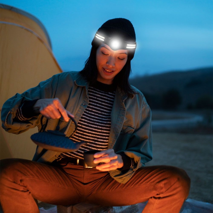 LED Laetav pealamp koos punase tulega USB LED/3W/5V IP43 470 läikiv 5 h 650 mAh