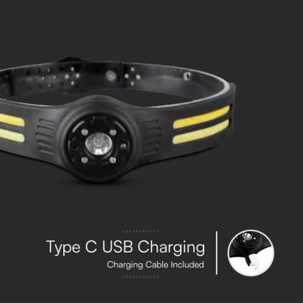 LED Laetav pealamp koos punase tulega USB LED/3W/5V IP43 470 läikiv 5 h 650 mAh