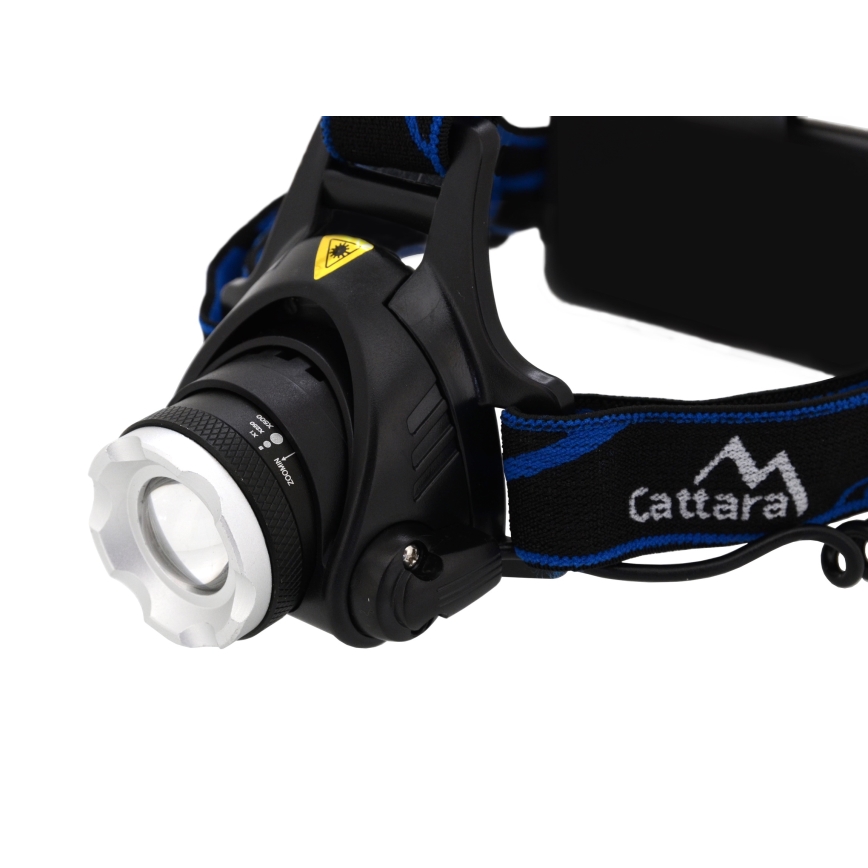 LED Laetav pealamp LED/6W/7,4V 5600 mAh IP44 must/sinine
