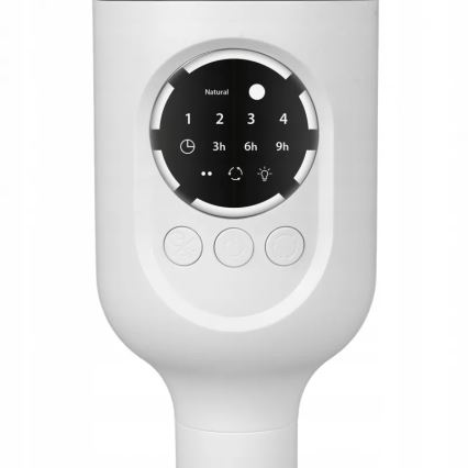 LED-laetav põrandaventilaator LED-valgustusega LED/4,8W/5V USB 7200 mAh valge + kaugjuhtimispult