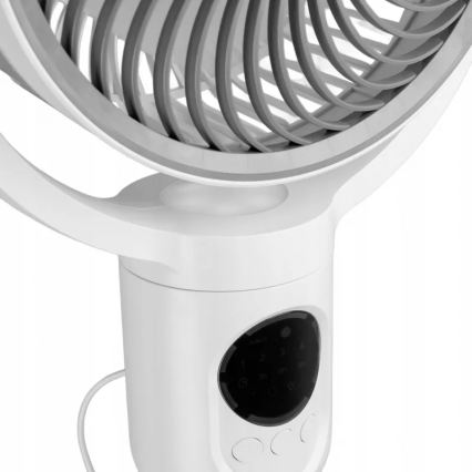 LED-laetav põrandaventilaator LED-valgustusega LED/4,8W/5V USB 7200 mAh valge + kaugjuhtimispult