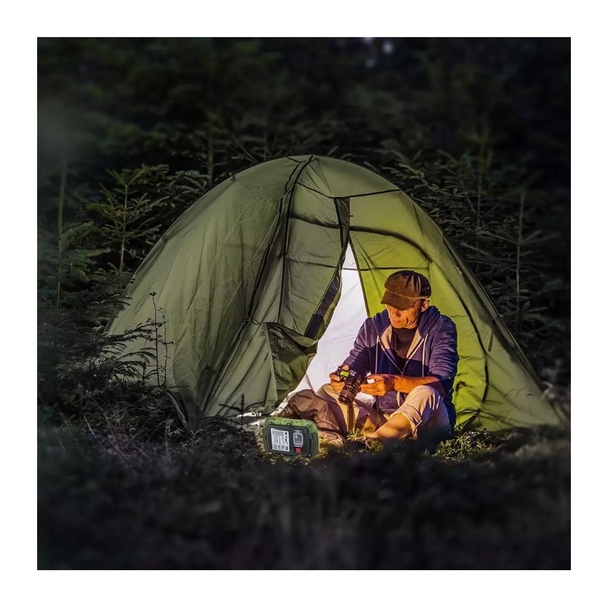 LED Laetav prožektor SAMSUNG CHIP LED/10W/3,7V IP44 4000K roheline