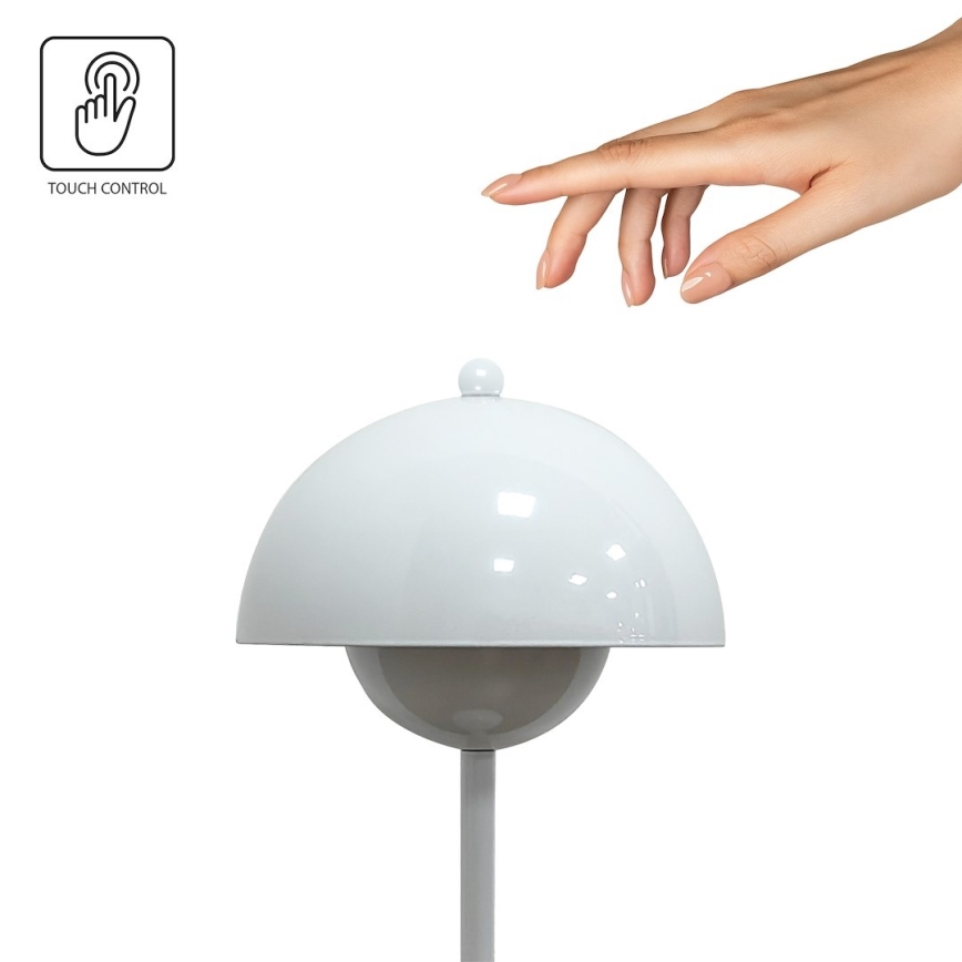 LED laetav puutetundlik lauavalgusti COSTA LED/3W/5V 2400 mAh 3000-6000K valge