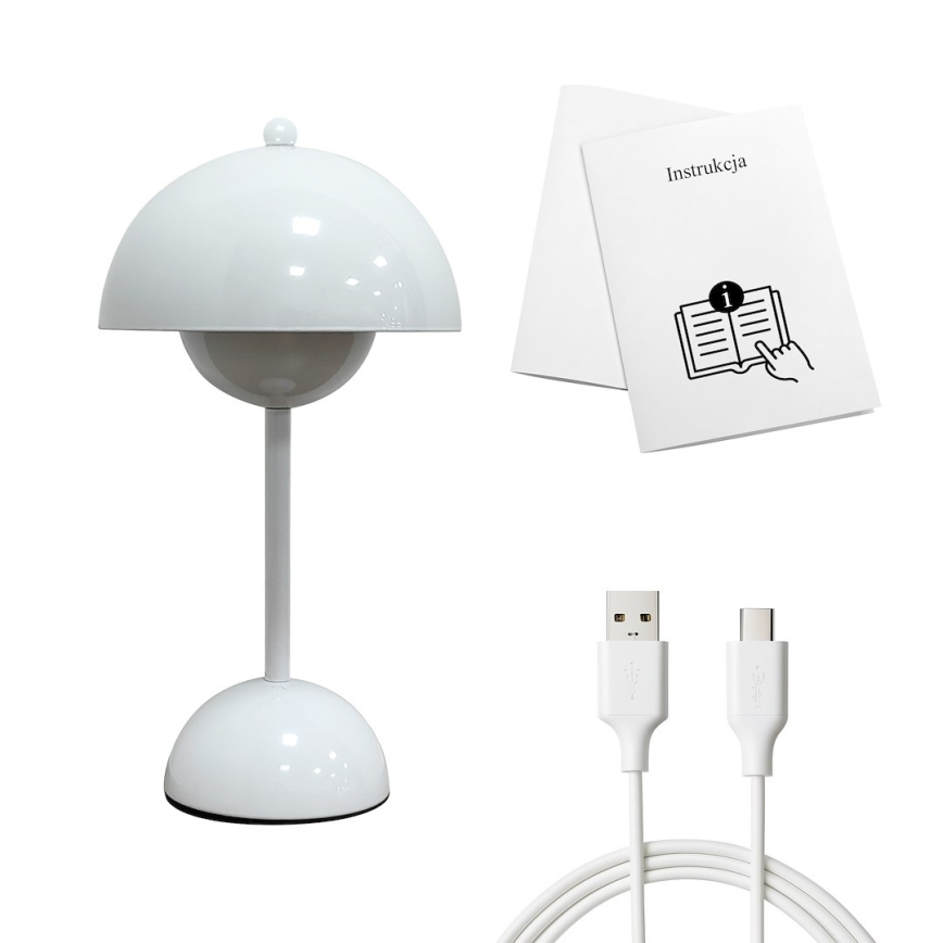 LED laetav puutetundlik lauavalgusti COSTA LED/3W/5V 2400 mAh 3000-6000K valge