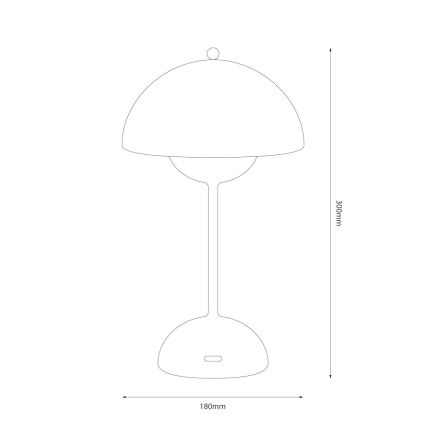 LED laetav puutetundlik lauavalgusti COSTA LED/3W/5V 2400 mAh 3000-6000K valge