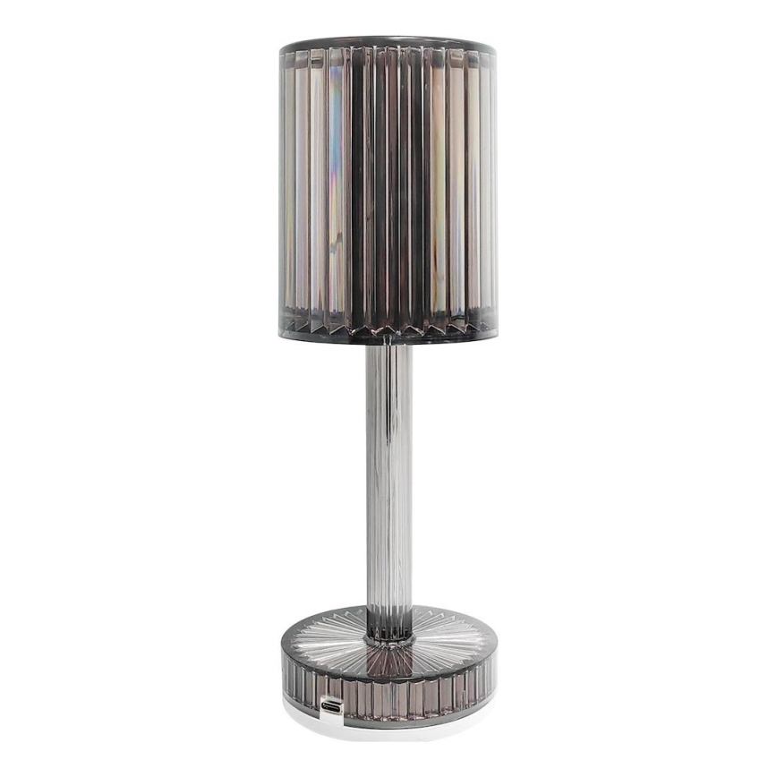 LED laetav puutetundlik lauavalgusti SIMPLE LED/1W/5V 3000-6000K 2400 mAh suitsuhall