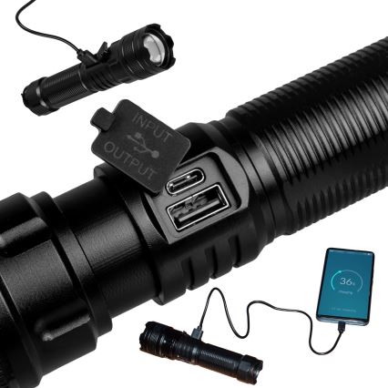 LED Hämardatav laetav taskulamp akupanga funktsiooniga LED/10W/5V IPX4 600 läikiv 2000 mAh