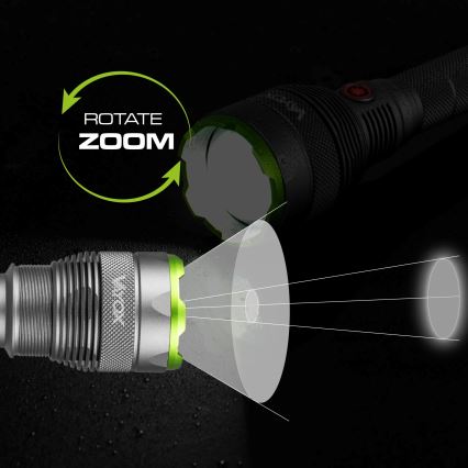 LED Hämardatav laetav taskulamp akupanga funktsiooniga LED/5V IPX7 10000 läikiv 2600 mAh