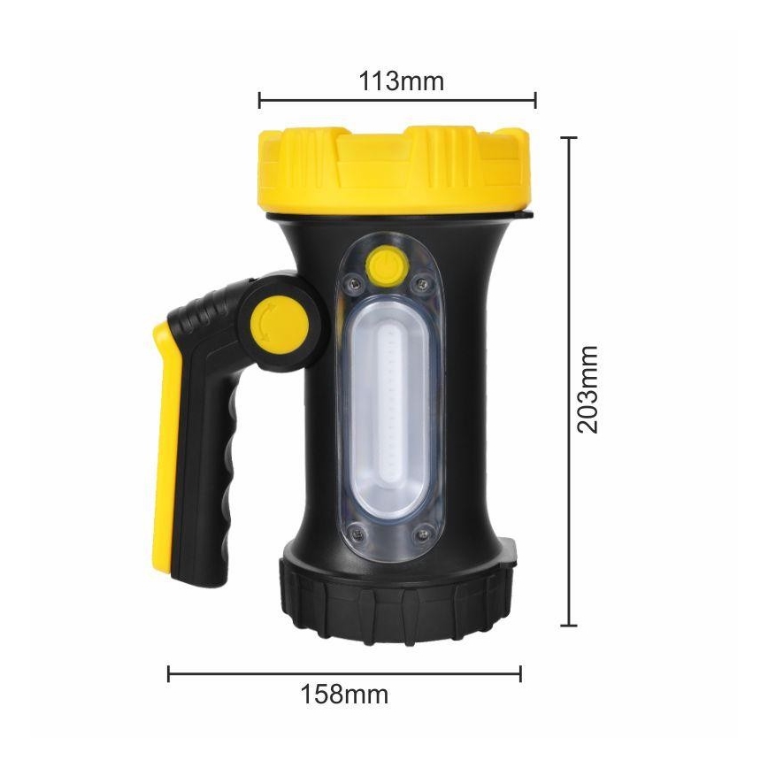 LED Laetav taskulamp LED/5W/4000mAh + LED/3W