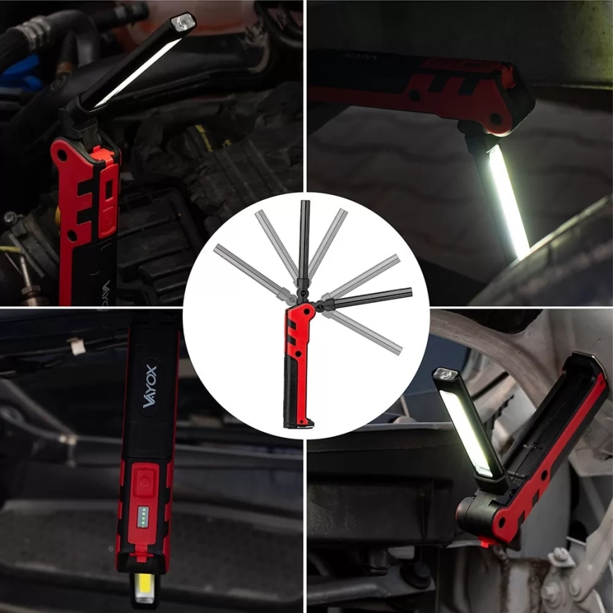 LED Laetav taskulamp LED/5W/5V IPX2 360 läikiv 2000 mAh