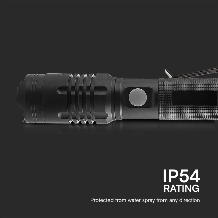 LED Laetav taskulamp USB LED/10W/5V IP54 2000 mAh 1000 läikiv