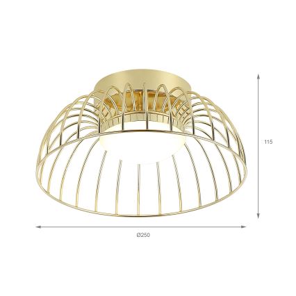 LED laevalamp BETSY LED/12W/230V, 25 cm, kuldne