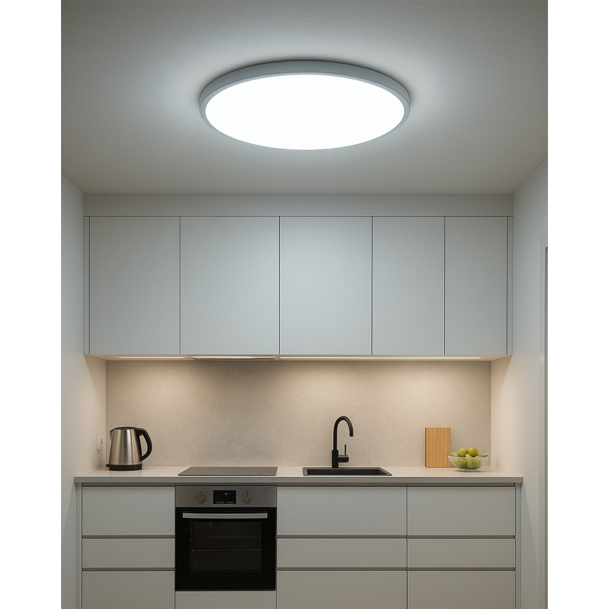 LED laevalgusti, 40 W, 230 V, valgustemperatuur 3000/4000/6500 K (valitav), läbimõõt 50 cm, valge