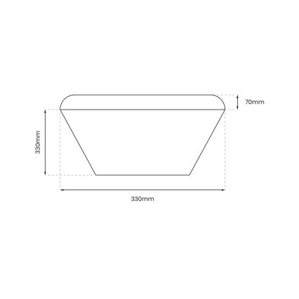 LED Laevalgusti anduriga vannituppa NEMO LED/16W/230V IP44 must