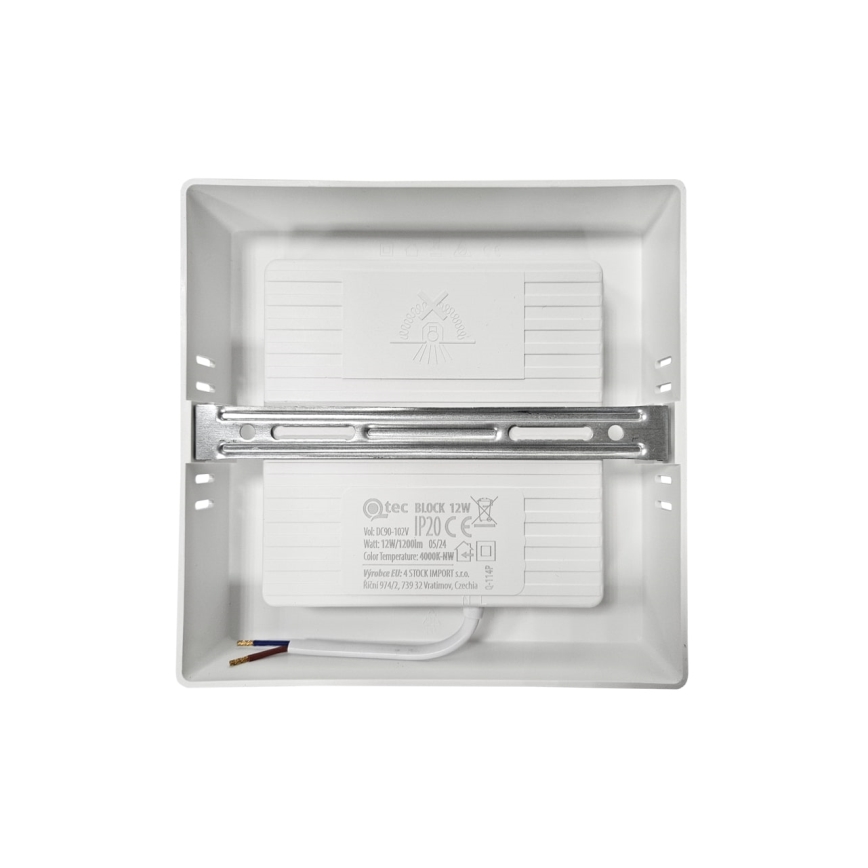 LED Laevalgusti BLOCK LED/12W/230V 4000K 16,7x16,7 cm valge